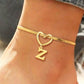 📢📢50% OFF !! ⏰Heart Initial Anklet Snake Chain