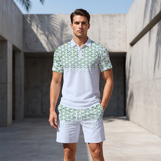 📢📢40% OFF !! ⏰Men’s Casual Short Sleeve Top & Shorts Set