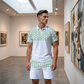 📢📢40% OFF !! ⏰Men’s Casual Short Sleeve Top & Shorts Set