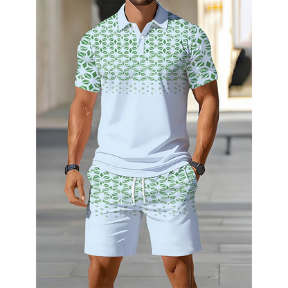 📢📢40% OFF !! ⏰Men’s Casual Short Sleeve Top & Shorts Set