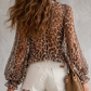 📢📢50% OFF !! ⏰Women's V-Neck Leopard Print Top