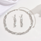 📢📢50% OFF !! ⏰Sparkling Rhinestone Claw Chain Necklace & Earrings Set for Women