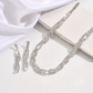 📢📢50% OFF !! ⏰Sparkling Rhinestone Claw Chain Necklace & Earrings Set for Women