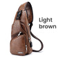 📢📢40% OFF !! ⏰Exquisite Gift - Men's Multifunctional High Quality Leather Chest Bag