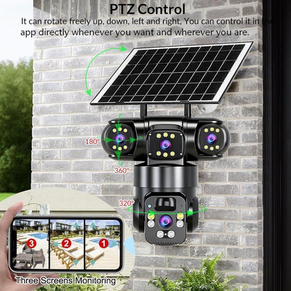 📢📢40% OFF !! ⏰Solar-Powered Multi-Angle Security Camera