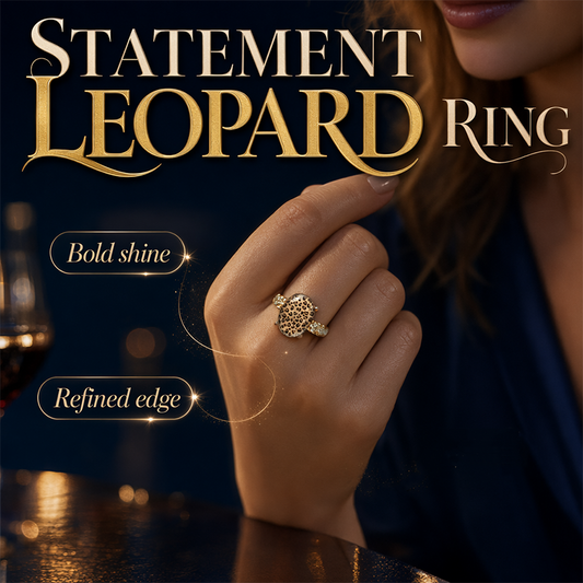 📢📢50% OFF !! ⏰Vintage Leopard Print Oval Ring