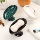📢📢40% OFF !! ⏰Ceramic Self-Draining Leaf Soap Dish