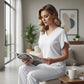 📢📢40% OFF !! ⏰Loose Fit Solid Color V Neck Flutter Sleeve Blouse