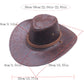 📢📢50% OFF !! ⏰Vintage Wide Brim Cowboy Hat with Strap