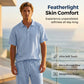 📢📢40% OFF !! ⏰Men's Casual Linen Blend Shirt and Pants Set Loose Fit Beach Wear