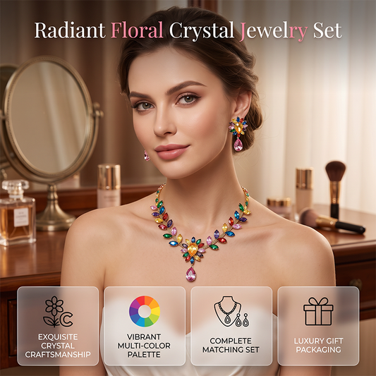 📢📢35% OFF !! ⏰Women Casual Colorful Floral Necklace Set
