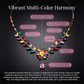 Women Casual Colorful Floral Necklace Set