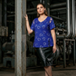Women's Summer V-Neck Printed Top