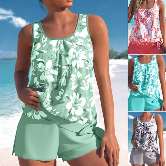 📢📢50% OFF !! ⏰Women's Printed Tankini Swimsuit