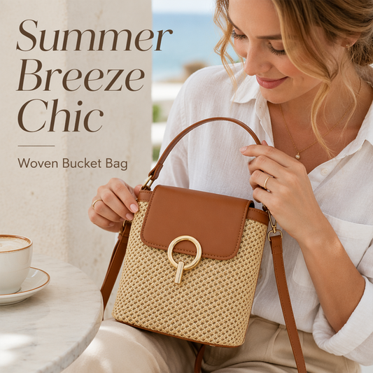 📢📢50% OFF !! ⏰Women Straw Crossbody Handbag