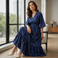 📢📢40% OFF !! ⏰Women's Elegant V-Neck Printed Dress
