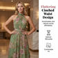 📢📢40% OFF !! ⏰Elegant Floral Print Halter Neck Maxi Dress