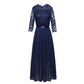 Women's Elegant Lace Bodice Maxi Dress