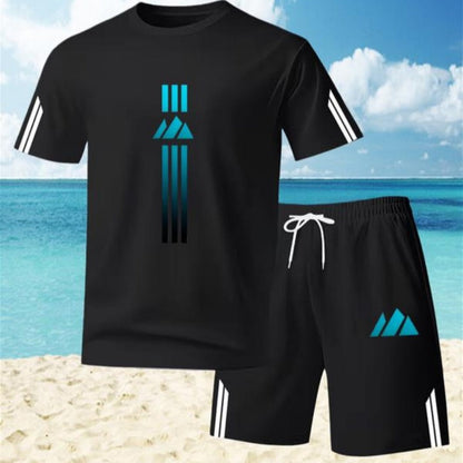 📢📢40% OFF !! ⏰Men's Summer T-Shirt & Shorts Two-Piece Set