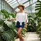 📢📢40% OFF !! ⏰Women Casual Off Shoulder Sweet Bow Tie Front Summer Blouse