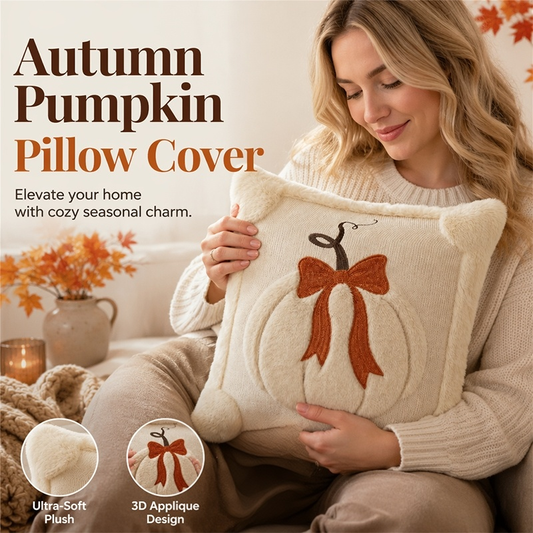 📢📢50% OFF !! ⏰Cozy Pumpkin Throw Pillow Cover 