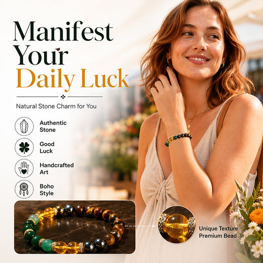 📢📢50% OFF !! ⏰Multicolor Crystal Stone Stretch Beaded Bracelet