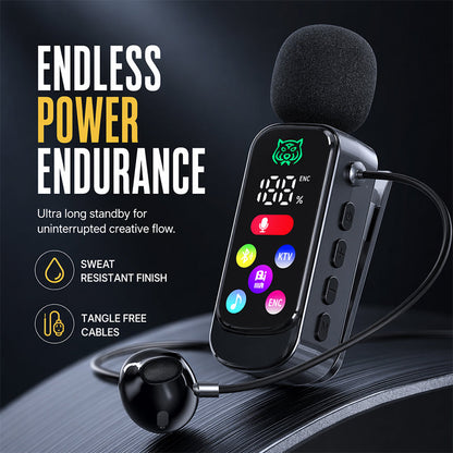 📢📢50% OFF !! ⏰Bluetooth Karaoke Headset with Secure Collar Spring Clip