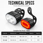 📢📢50% OFF !! ⏰USB Rechargeable Bike Light Set