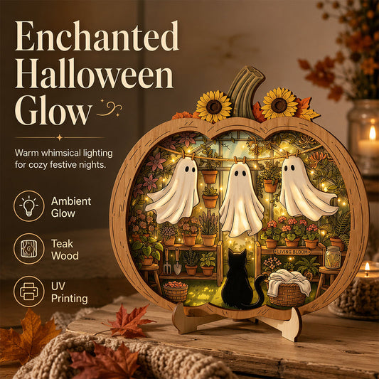 📢📢50% OFF !! ⏰Halloween Wooden Pumpkin Tabletop Decor