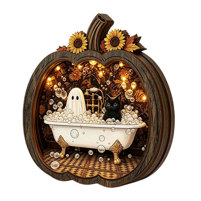 📢📢50% OFF !! ⏰Halloween Wooden Pumpkin Tabletop Decor