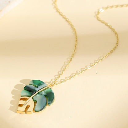 📢📢50% OFF !! ⏰Fashion Leaf Pendant Necklace
