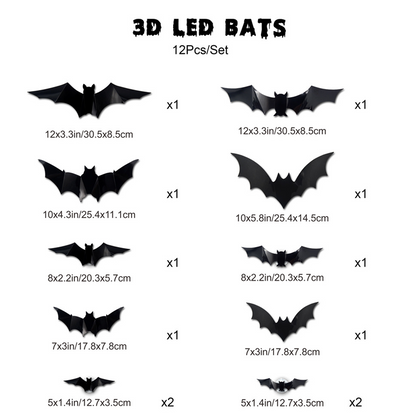 📢📢50% OFF !! ⏰3D Bat LED Wall Light Decor
