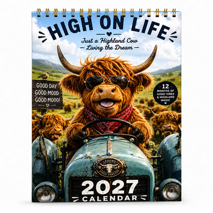 📢📢50% OFF !! ⏰2027 Highland Cow Wall Calendar