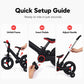 📢📢50% OFF !! ⏰4-in-1 Convertible Kids Tricycle Balance Bike Stroller