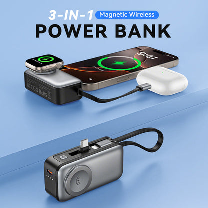 📢📢50% OFF !! ⏰3-in-1 Magnetic Wireless Power Bank