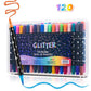 Dual-Tip Glitter Markers Set with Soft Brush
