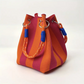 Striped Knit Bucket Handbag