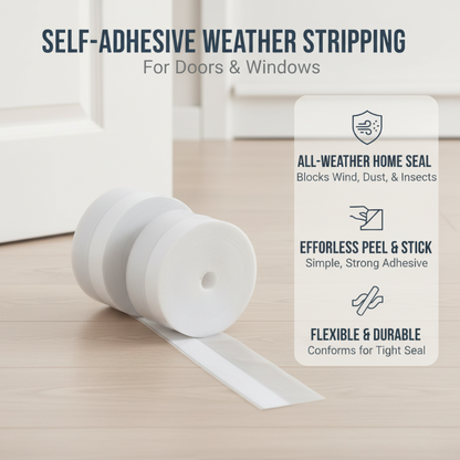 📢📢50% OFF !! ⏰Self-Adhesive Weather Stripping for Doors & Windows