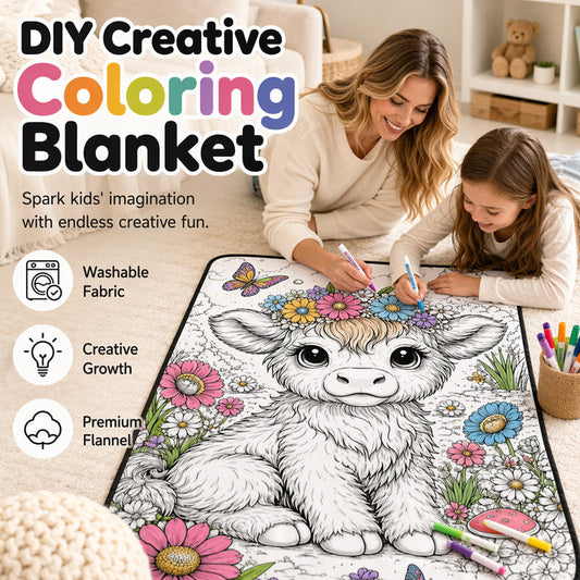 📢📢50% OFF !! ⏰DIY Kids' Coloring Blanket
