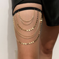 Multi-Layer Heart Tassel Thigh Chain
