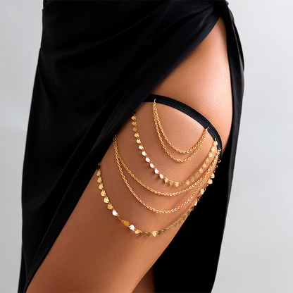📢📢50% OFF !! ⏰Multi-Layer Heart Tassel Thigh Chain