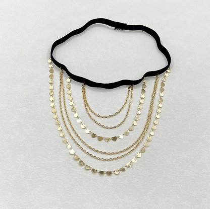 Multi-Layer Heart Tassel Thigh Chain