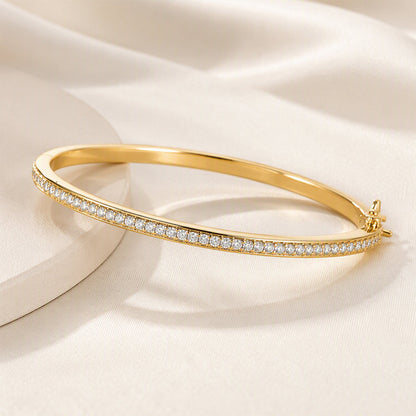 📢📢50% OFF !! ⏰Retro Rhinestone Gold-Tone Cuff Bangle