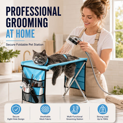 📢📢50% OFF !! ⏰2-in-1 Foldable Pet Grooming Bed