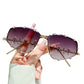 Chic Sunglasses with Rhinestone Accents for Women