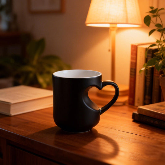 📢📢50% OFF !! ⏰Color Changing Heart Handle Ceramic Mug for Valentine's Day