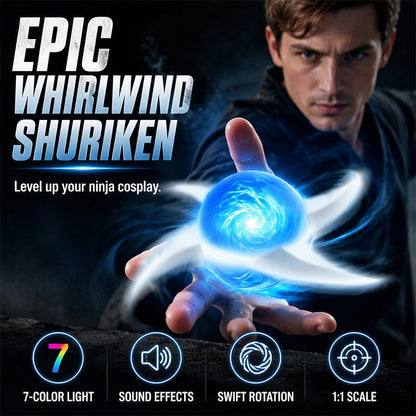 📢📢50% OFF !! ⏰Glowing Cosplay Prop Whirlwind Spiral Rotating Shuriken