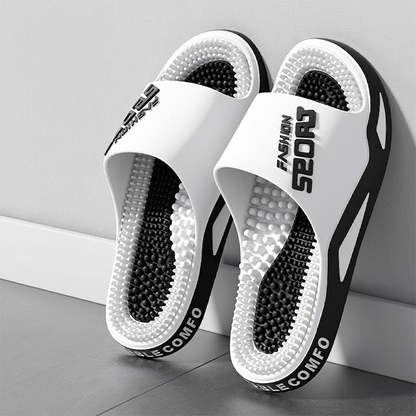 📢📢50% OFF !! ⏰Men Massage Slippers Non Slip House Slides with Arch Support