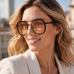 📢📢50% OFF !! ⏰Unisex Oversized Square One-Piece Sunglasses