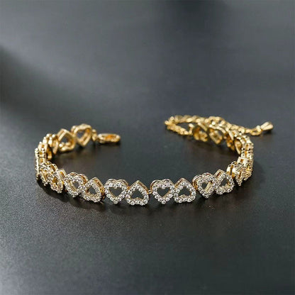 📢📢50% OFF !! ⏰Women's Elegant Sparkling Heart Bracelet